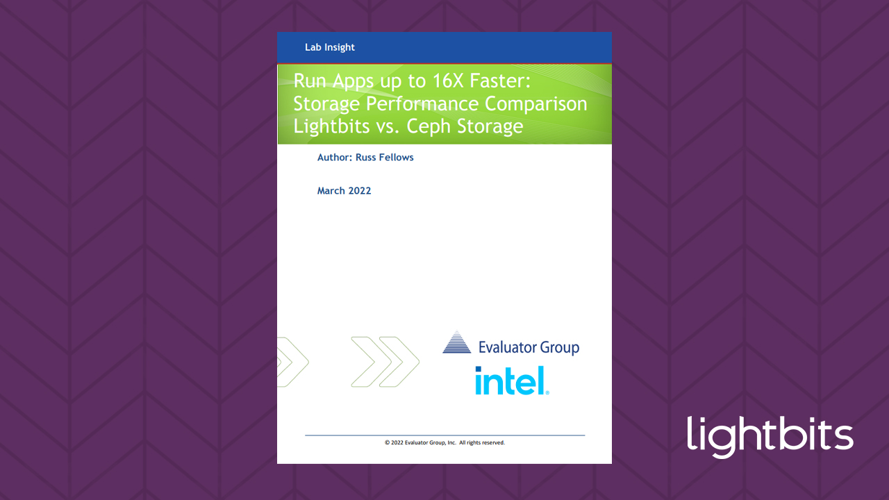 Storage Performance Comparison Lightbits vs Ceph