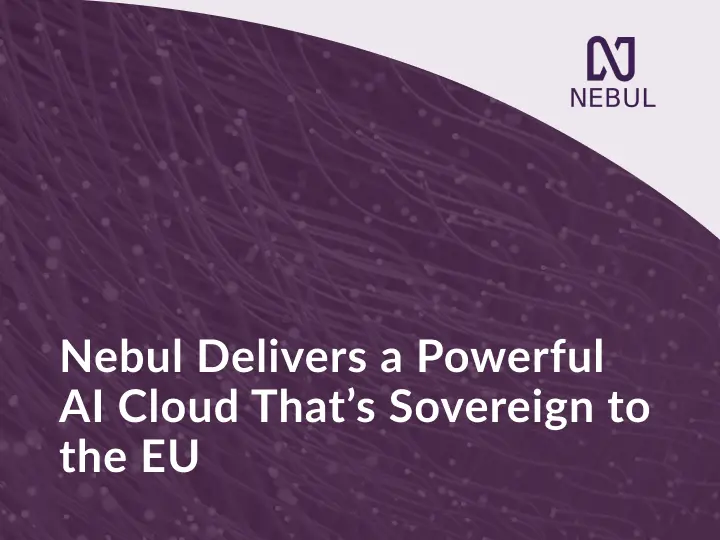 image for Nebul AI Cloud case study