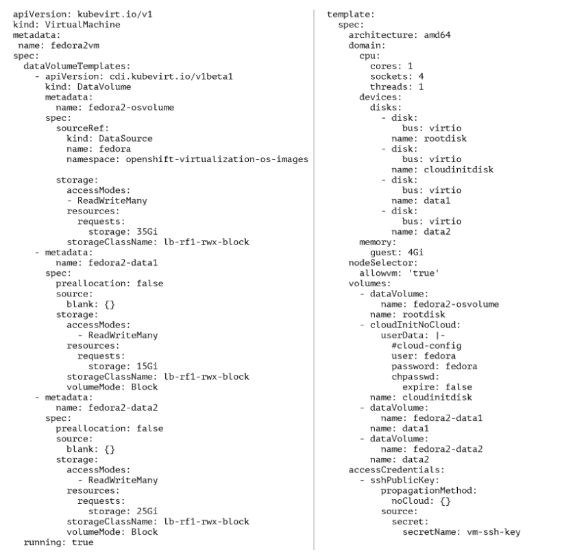 Demo of VM using a yaml file