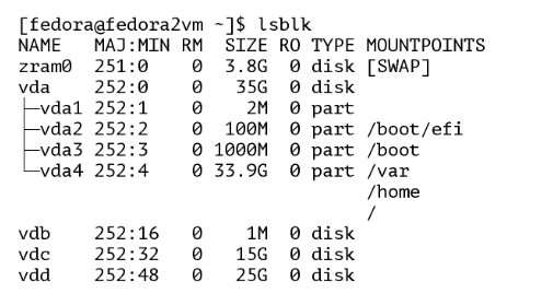 block device setup in a VM