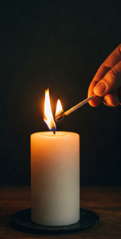 candle being lit - analogy to burning ai storage